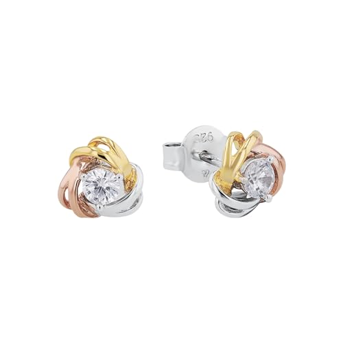 amor Ohrstecker für Damen, Sterling Silber 925, Zirkonia Knoten amor Ohrstecker für Damen, Sterling Silber 925, Zirkonia Knoten von Amor