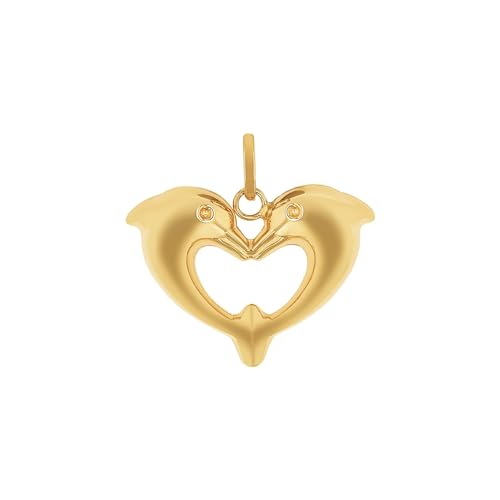 Amor Motivanhänger Damen Anhänger, Gold, Delphin, Kommt in Schmuck Geschenk Box, 9979431 von Amor