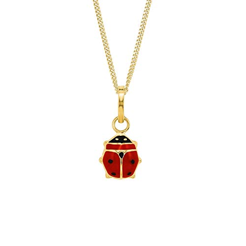 Amor Kette mit Anhänger Mädchen Kinder Halsschmuck, 35+3 cm, Rot, Kommt in Schmuck Geschenk Box, 2013941 von Amor