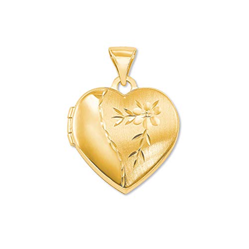 Amor Motivanhänger Damen Anhänger, Gold, Herz, Kommt in Schmuck Geschenk Box, 2013564 von Amor