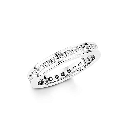 Amor Ring 925 Sterling Silber Damen Ringe, mit Zirkonia synth., Silber, Kommt in Schmuck Geschenk Box, 9852253 von Amor