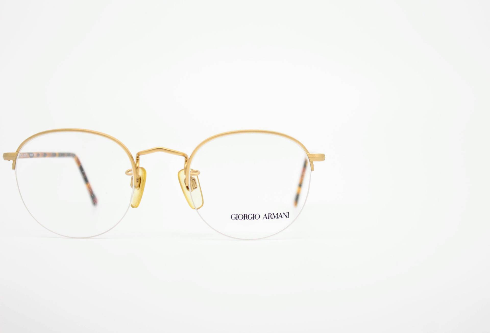 Jahrgang Giorgio Armani Brille N142 Handgemachte Pantos Nylor Runde Metall Mit Präsentation Filter, Made in Italy Nos Jahrgang Giorgio Armani Brille N142 Handgemachte Pantos Nylor Runde Metall Mit Präsentation Filter, Made in Italy Nos von AmorVintageEyewear