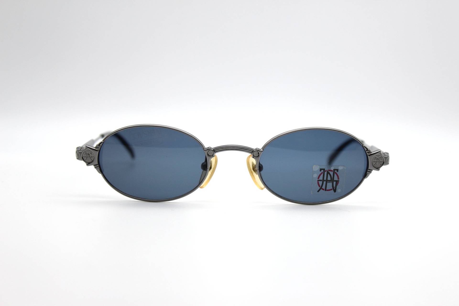 Vintage Jean Paul Gaultier 57-5104 Ovale Steampunk Sonnenbrille, Neuwertig Vintage Jean Paul Gaultier 57-5104 Ovale Steampunk Sonnenbrille, Neuwertig von AmorVintageEyewear