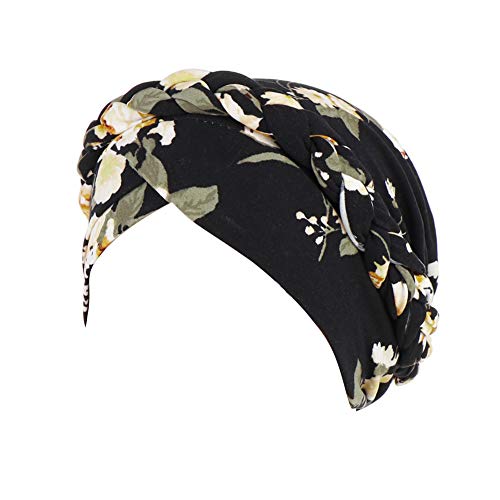 Amorar Elegant Blume Kopftuch Turban Bandanas Damen Elastische Stirnband Beanie Hijab Chemo Hut Islamischen Kopfbedeckung Muslim Kopfschmuck Chemotherapie-Kappe Headwear für Haarausfall Krebs von Amorar