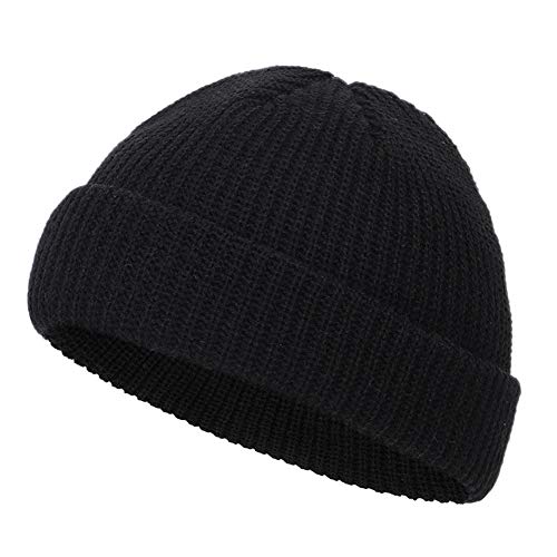 Amorar Wintermütz Fishermans Beanie Unisex Dockercap Seemannsmütze Herren Sailor Cap Rolled Cuff Hafenmütze Bikermütze Watch Kappe Beanie Hut Baseball Cap Vermieter Hut Schippermütze von Amorar