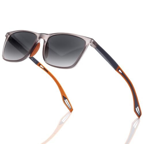 Amorays Sonnenlesebrille Lesebrille UV400 Schutz TR90 Sportliches Design Getönte Lesehilfe Sonnenbrille mit sehstärke Herren Damen TYLH8090(Gelb,+2.50) von Amorays