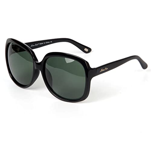 Amorays Oversize-Sonnenbrille für Damen, polarisierte Gläser, UV-Schutz, Schwarz , von Amorays