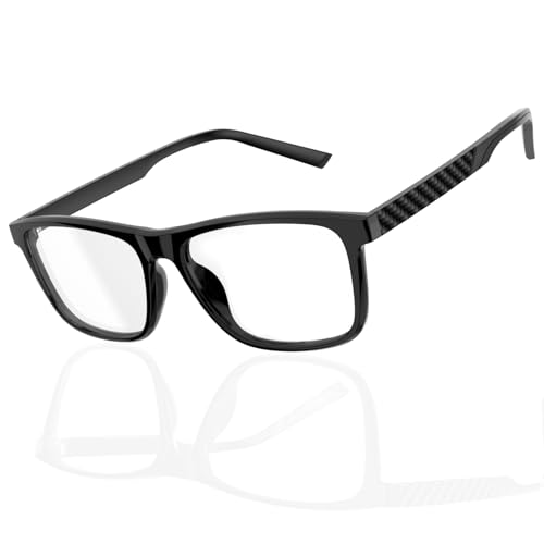 Amorays Premium Lesebrille Herren Ultraleicht TR90 Frame Blaulichtfilter hochwertig Lesebrillen 8085（Schwarz，+2.75） von Amorays