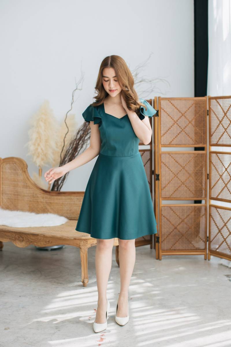 Grünes Kleid Grün Brautjungfernkleid Abendkleid Elegant Vintage Märchen Partykleid Rüschenärmel Sonnenkleid Prinzessinnenkleid-Alita Grünes Kleid Grün Brautjungfernkleid Abendkleid Elegant Vintage Märchen Partykleid Rüschenärmel Sonnenkleid Prinzessinnenkleid-Alita von Amordress