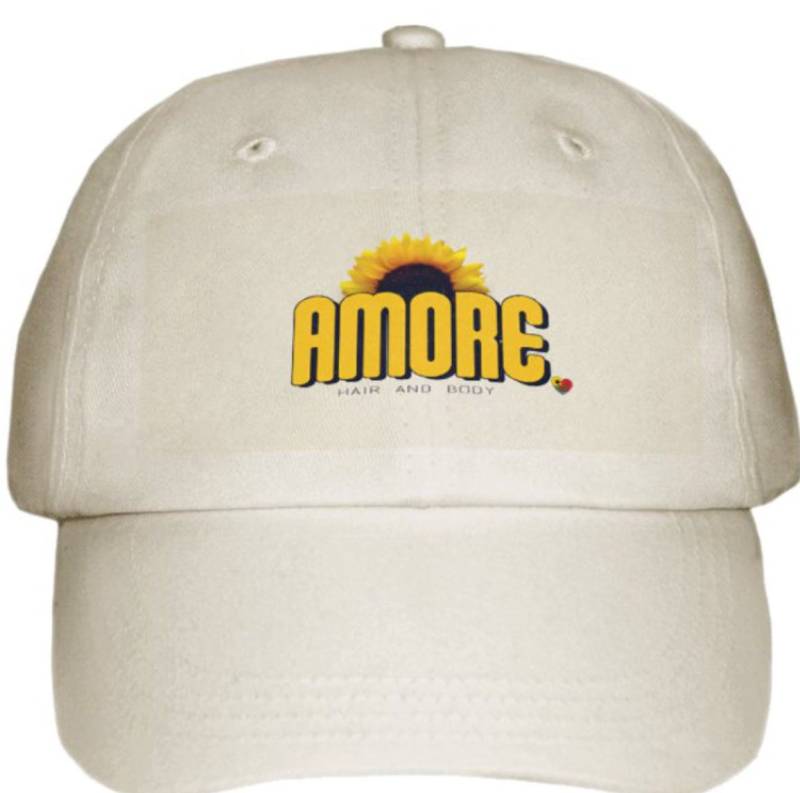 Amore Hair & Body Baseball Cap Sonnenblumen-Logo, Verstellbarer Snapback Amore Hair & Body Baseball Cap Sonnenblumen-Logo, Verstellbarer Snapback von AmoreHairandBodyCo
