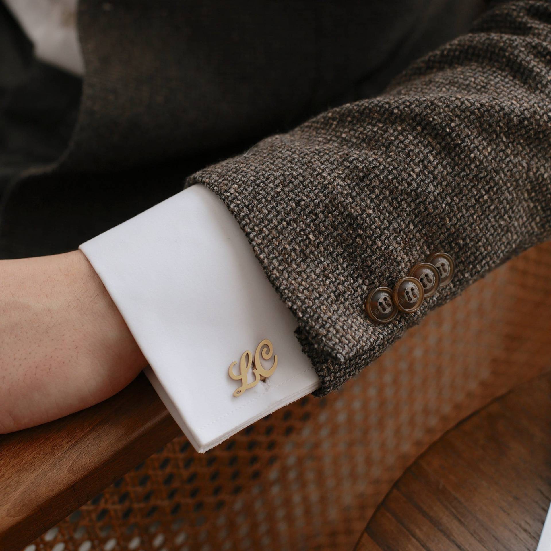 Luxus Personalisierte Sterling Silber Manschettenknöpfe Handgemachte Initialen Schwarzer Freitag Geschenk Sie, Weihnachtsgeschenk Vatergeschenk von AmoreJewelryStore