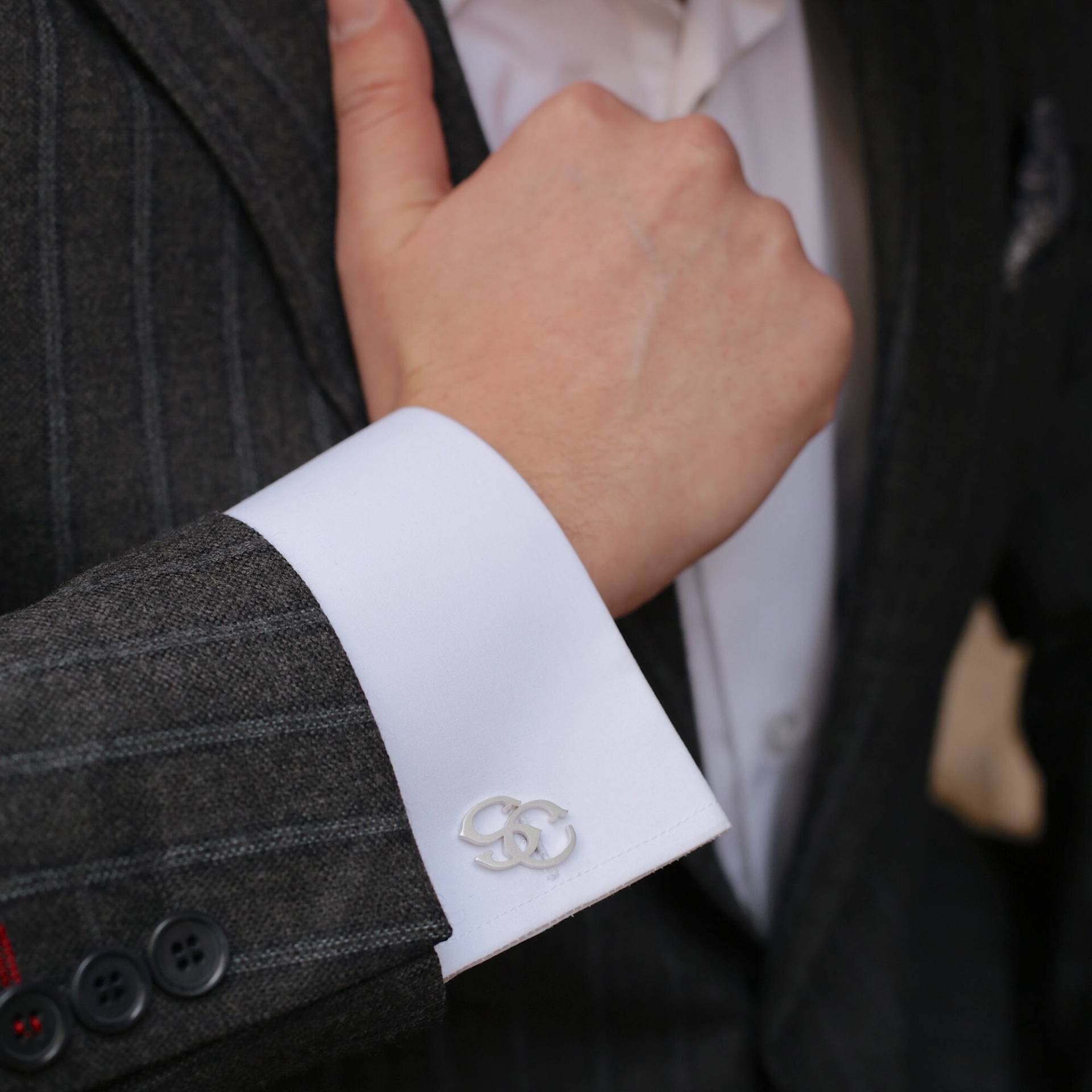 Manschettenknöpfe Mit Monogramm, Initialen, Gravur von AmoreJewelryStore