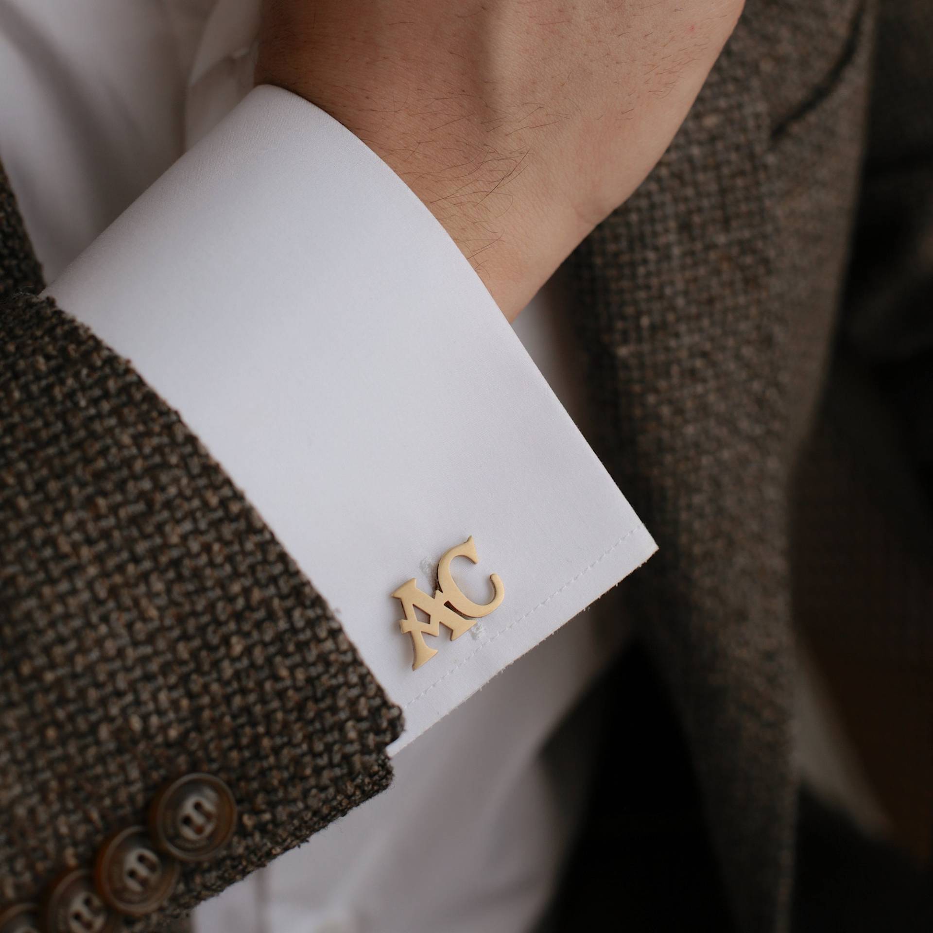 Personalisierte Sterling Silber Initialen Manschettenknöpfe Trauzeugen Geschenk von AmoreJewelryStore