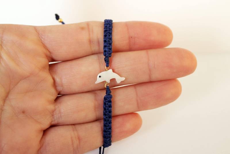 Delfin Bettelarmband Kinderarmband Tier Freundschaftsarmband Ozean Armband Mutter Tochter Schmuck Beste Freundin Geschenk Wunscharmband von Amoreecolore