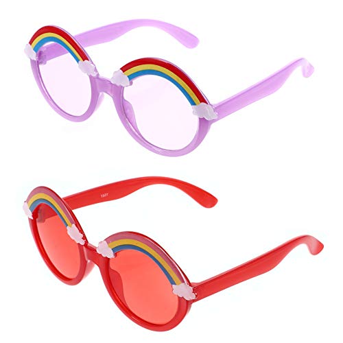 2 Paar Sonnenbrille Runde Rahmen Eyrwear Strandbrillen Für Kleinkinder Kinderparty Brillen Mit Rundem Rahmen Kinder Party Foto Prop Jungenbrille Anti-uv Kleine Stk Brillengestelle von Amosfun