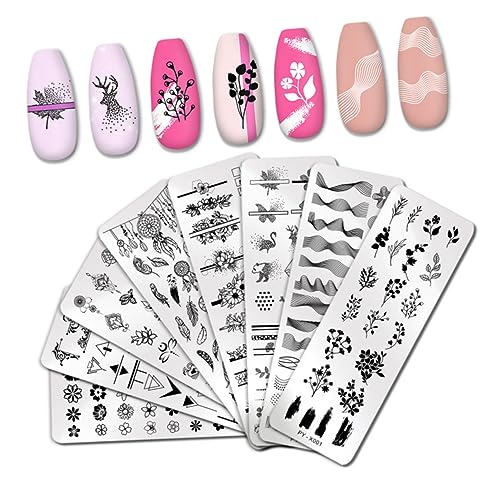 Amosfun 1 Nageldekorationssets Nagelkunstaufkleber Nail-art-vorlage Nagelstempel-kit Nagelstempelset Selber Machen Halloween Nagelabziehbilder Aufkleber Maniküre-kit Nagelaufkleber Pflanze von Amosfun