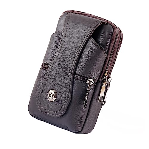 Amosfun 1 STK Handytasche Herren Gürteltasche Aus Leder Smartphone-Tasche Freizeittasche Für Männer Praktische Hüfttasche Mehrzwecktasche Für Männer Rindsleder Wasserdicht Ledergürtel Mann von Amosfun