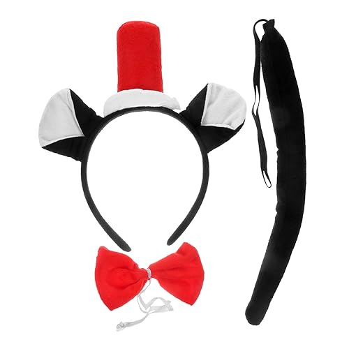 Amosfun 1 Satz Cosplay-katzen-requisiten Katzen-cosplay-zubehör Haarband Mit Katzenfliegenschwanz Katzen-cosplay-outfit Katzen-cosplay-requisiten Partygeschenke Mit Stoff Kopfbedeckung Ohr von Amosfun