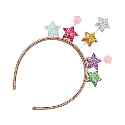 Amosfun 1 X Weihnachts-Stirnband Stern-Haarband Weihnachts-Kopfbedeckung Stern-Kopf-Bopper Glitzer-Haar-Accessoires Halo-Krone Kopfschmuck Kronen-Topper Haarteil Party-Requisite von Amosfun