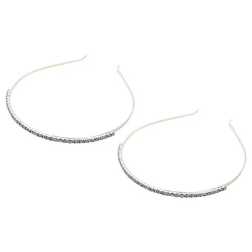 Amosfun 10 Stk Braut voller Diamant Stirnband Haarband mit Strasssteinen Kristall haarschmuck für damen haarzubehör für damen silberner Haarschmuck silberne Haarmanschetten Hausbedarf von Amosfun