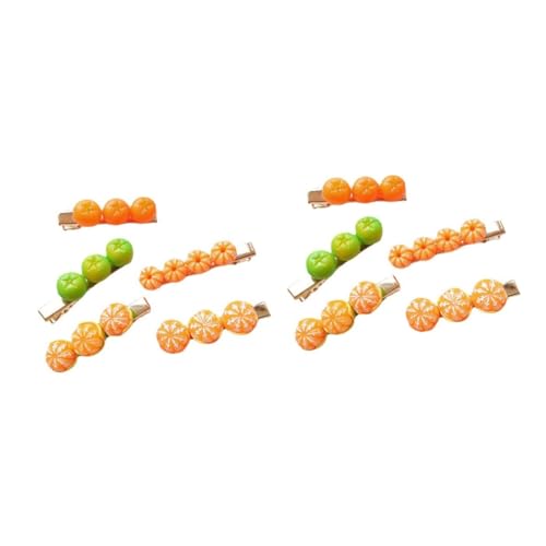 Amosfun 10 Stk Orange Haarnadel Neuheit Haarspange Seitliche Haarspangen Haarschmuck Haarspangen Für Kinder Obst Haarspange Haarspangen Für Mädchen Niedlich Baby Kopfbedeckung Harz von Amosfun