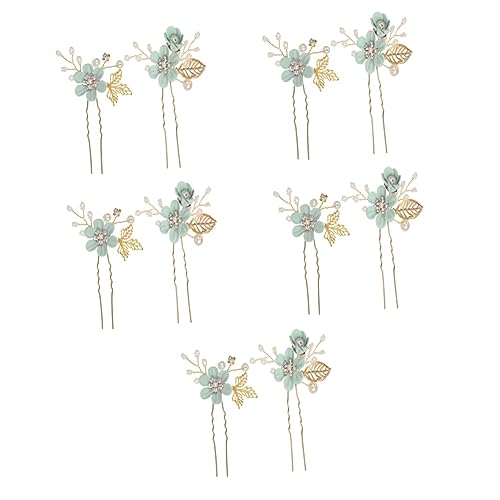 Amosfun 10 Stk hochzeitshaar schmuck wedding hair accessories Blumenhaar Haarstock Bobby-Pin Perlenhaarspangen Haarnadel für Damen Haarschmuck Hochzeit Blumen Haarschmuck Trend Stift von Amosfun