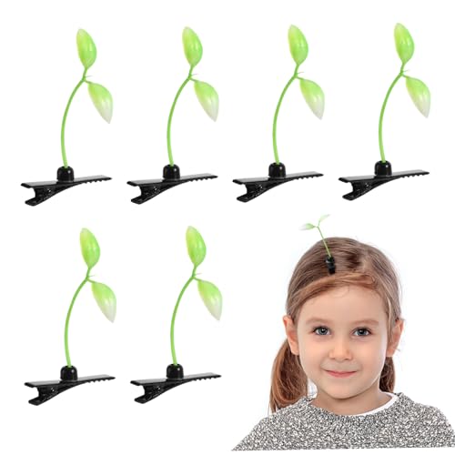 Amosfun 10 Stück Grüne Haarklammern Sprout Pins Süße Haarschmuck Clips für Frauen Mädchen Vielseitig Tragbar für Schule Party Alltag von Amosfun