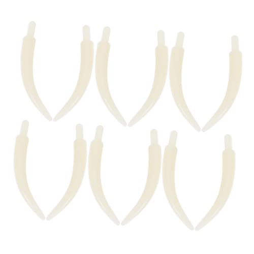 Amosfun 100 Stück Kunst Charms für Schmuckherstellung Weiße Tierzahn Anhänger für Halskette Ohrringe Armbänder Diy Bastelbedarf mit Kopf von Amosfun