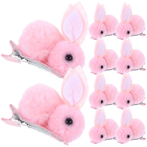 Amosfun 10St Plüsch Kaninchen Haars pange Haarschmuck für kleine Osterhasen-Haarschmuck ostern haarschmuck hair accessories for girls Haarvolumen-Clip Haar Klammern von Amosfun