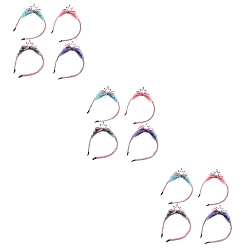 Amosfun 12 Stylische Haare Kinder Haarreifen Haarbänder Mit Bowknot Für Kinder Bowknot-haarband Stirnband Mode Kopftaste von Amosfun