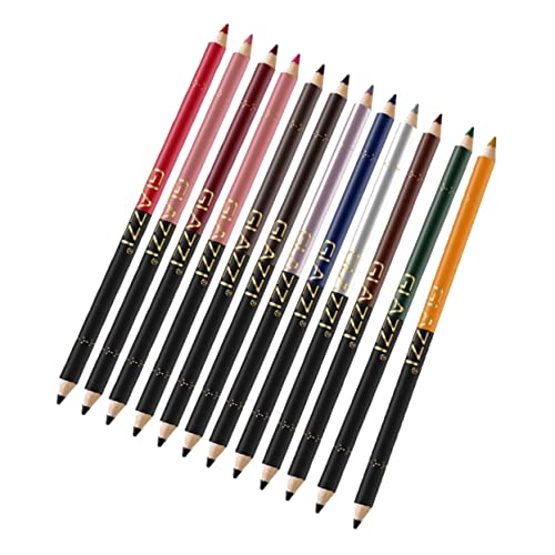 Amosfun 12st Lipliner Eyeliner Schminkstift Grauer Eyeliner Lippenformstift Lippenkonturenstift Bilden Kosmetischer Stift Lippenkonturenstift Schminken Matt Pulver Lippenstift Wasserdicht von Amosfun