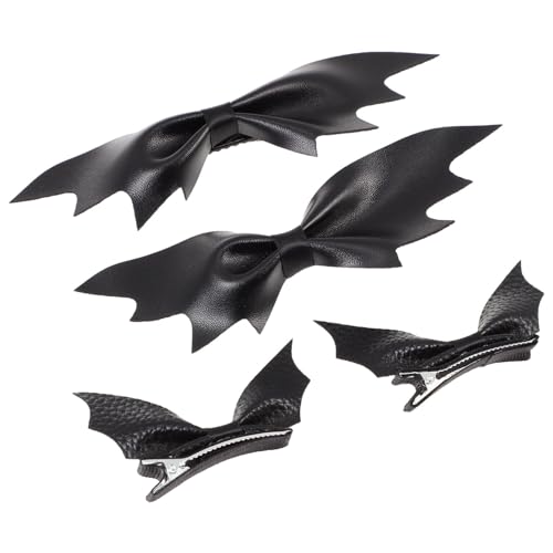 Amosfun 16 Stk Fledermaus Haarnadel Mädchen Haarschleifen Vampir-clips Fledermaus Stirnband Fledermausohren Flügelhaar Fledermausflügel-haarspangen Für Halloween Schmuck Pu-leder Teufel von Amosfun