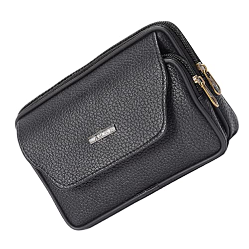 Amosfun 1Stk Handy Tasche männer gürteltasche Taille Tasche für Männer Ledergeldbörse Bauchtasche für Männer sportliche Hüfttasche Herren Geldbörse tragbar Handytasche Mann von Amosfun