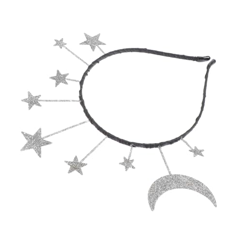 Amosfun 1Stk Star Love Stirnband Stern Mond Haarband Tiara-Stirnband fasching haarreif faschingshaareif Weihnachtsdekoration Deko für Kinder Performance-Kopfbedeckungen schönes Haarband von Amosfun