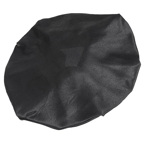 Amosfun 1stk Haarhut Turban-duschhaube Black Cap Damenhüte Schlafen Hut Schlafmütze Für Frauen Schlummertrunk Hut Turban Duschhaube Motorhaube Krebs Hut Stirnband Locken Satin Fräulein von Amosfun