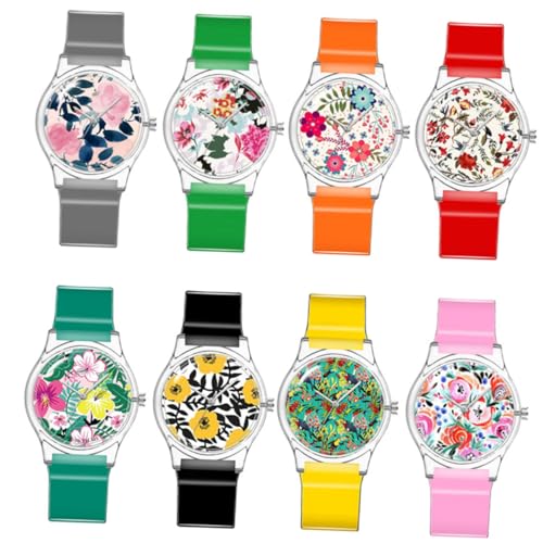 Amosfun 1stück Junge Mädchen Kreativ Armbanduhr wasserdichte Plastik Uhr Mit Japanischem Mechanismus Für Mädchen Rot Langlebig Und Stilvoll Für Alltag von Amosfun
