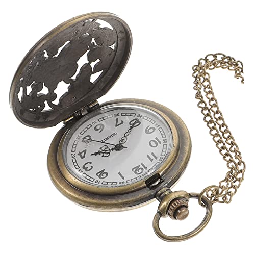 Amosfun 1stück Retro Taschenuhr Mit Filigranem Design Zinklegierung Klassische Quarz-taschenuhr Für Stilvolle Als Modisches Accessoire Oder von Amosfun