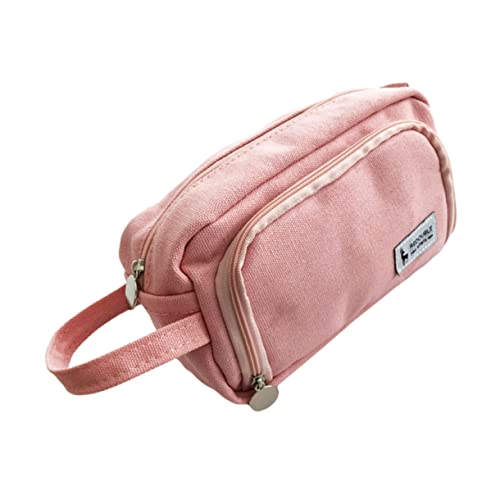 Amosfun 1stk Mäppchen Kinderständer Süße Kosmetiktasche Rosa Bleistift Aufbewahrungstaschen Für Stifte Einfache Federtasche Reise-Make-up-Taschen Bürobedarf Aufbewahrungstasche Für Stifte von Amosfun