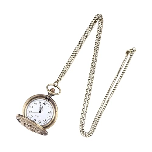 Amosfun Klassische Taschenuhr Mit Zinklegierung Retro-taschenuhr Ausgehöhlter Design Lange Kette Zum Tragen von Amosfun