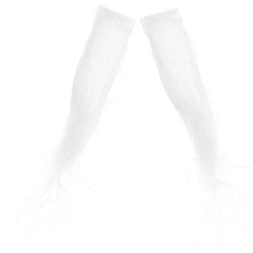 Amosfun 2 Paare Weiß Weihnachtsmann Augenbrauen Nikolaus Perücke Weihnachtsbart Weihnachten Rollenspiel Kostüm Zubehör für Erwachsene Kinder Santa Claus Ruprecht Gott Cosplay von Amosfun