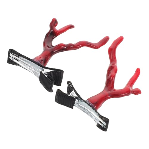 Amosfun 2stücke Drachenhorn-haarspangen Haarnadeln Aus Harz Und Metall Für Frauen Chinesischer Haar-accessoire Stil Gothic-haarschmuck Zum Mondneujahr von Amosfun