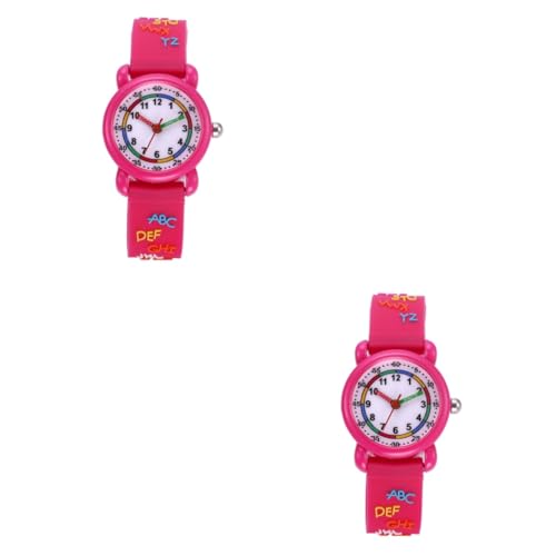 Amosfun 2 Stück Quarzuhr Für Kinder Modische Armbanduhr Mit Cartoon-Muster Unisex-Design Für Jungen Und Mädchen Geburtstag Weihnachten von Amosfun
