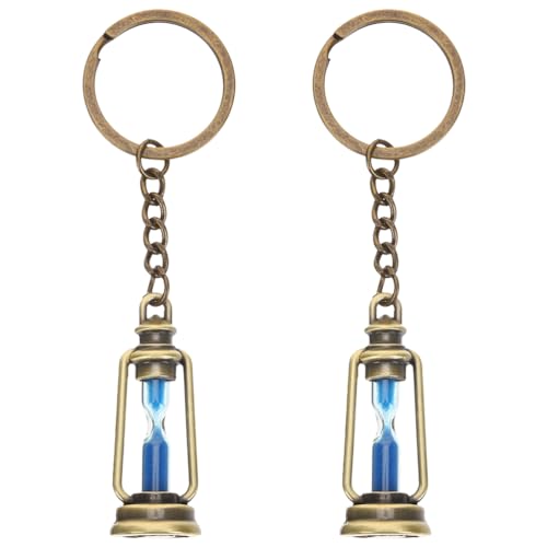 Amosfun 2 Stück Sanduhr-Schlüsselanhänger Auto-Schlüsselanhänger Sanduhr Schlüsselanhänger Rucksack Schlüsselanhänger Vintage-Schlüsselanhänger Taschenornament von Amosfun