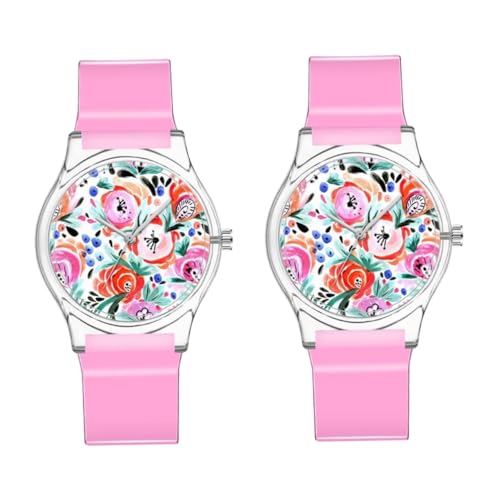 Amosfun 2 Stück Uhr Mädchen Uhrwerk Student von Amosfun