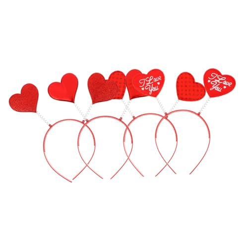 Amosfun 24 Stk Rotes Herz-stirnband Herz Haarspange Valentinsparty-kopfschmuck Valentinstag Haarbopper Herz-stirnband Für Party Herz Haarreifen Mädchen Kunststoff Damen Haarpflegeprodukt von Amosfun