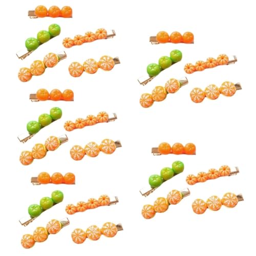 Amosfun 25 Stk Orange Haarnadel Neuheit Haarspange Seitliche Haarspangen Frauen Haarnadeln Haarspangen Für Kinder Krokodilklemmen Für Haare Kinder Bobby Kopfbedeckung Metall Baby Obst von Amosfun