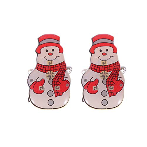 Amosfun 25Pcs Weihnachten Glitter Broschen für Frauen Mädchen Leucht Schneemann Broschen LED Glowing Boutonniere Schmuck Geschenke für Hemd Rucksack von Amosfun