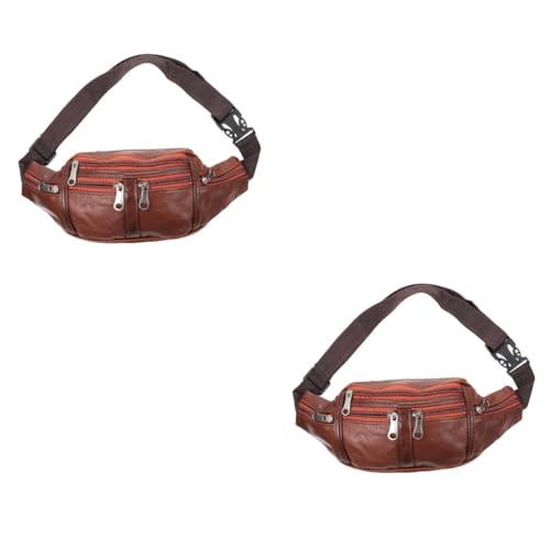 Amosfun 2st Herren Gürteltasche Reiten Mann Lagerregal Pu von Amosfun