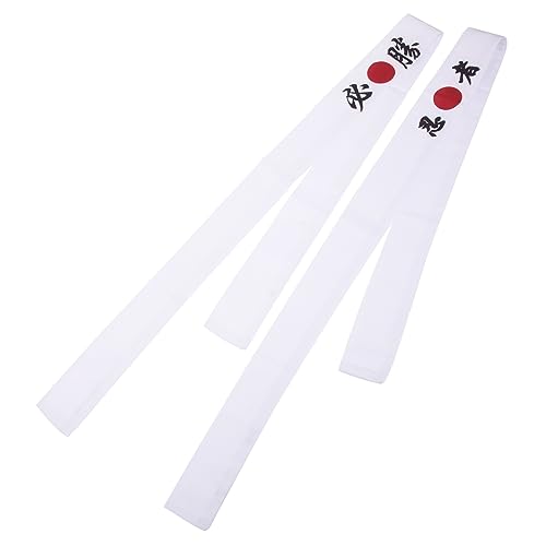 Amosfun 2St Ninja-Stirnband Boho-Dread-Wickel -Party-Dekorationen damen stirnband cotton headband Krawattenzubehör für Männer Modekleidung japanisches krawattenstirnband Karate-Zubehör von Amosfun