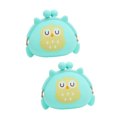 Amosfun 2St tiermotive Kawaii Portemonnaie Gift Ideas portmonee Mini Geschenkeidee miniportemonnaie Mini-Geldbörse Münzbeutel aus Silikon Wechselgeldbörse aus Silikon niedlich Handtasche von Amosfun